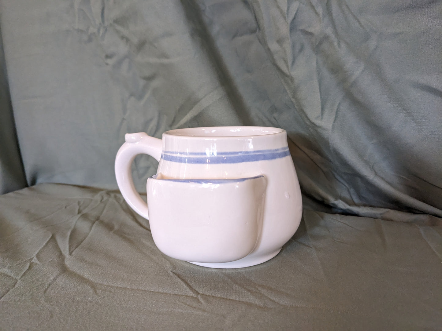 White Tea Cup with Bag Holder