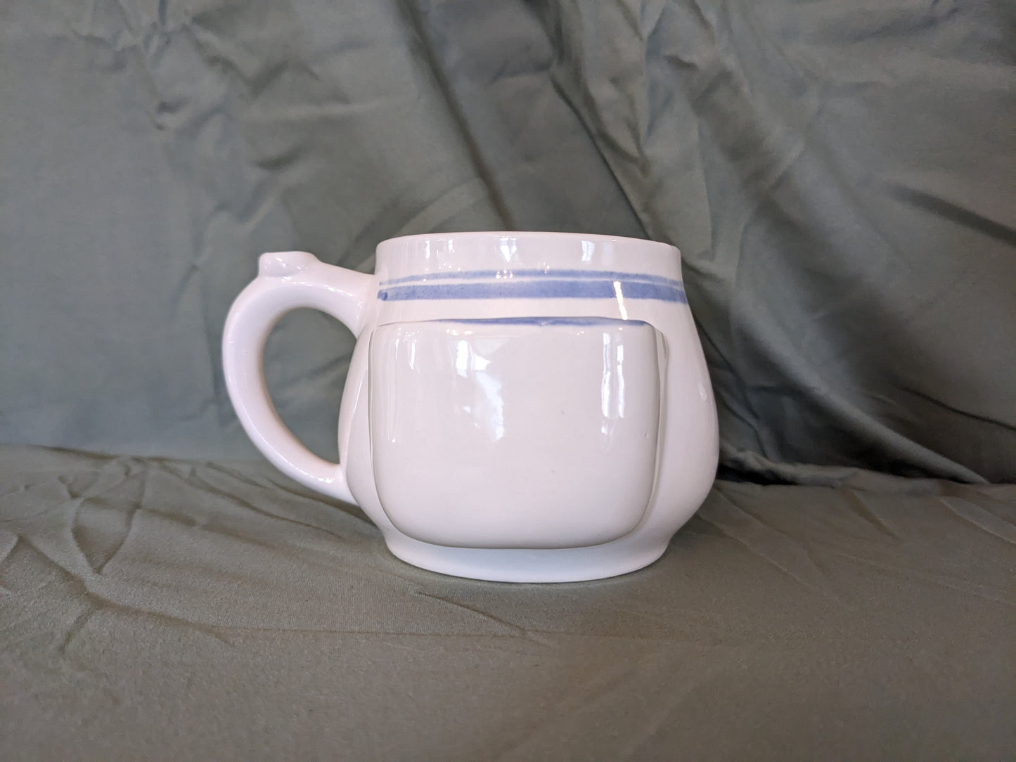 White Tea Cup with Bag Holder