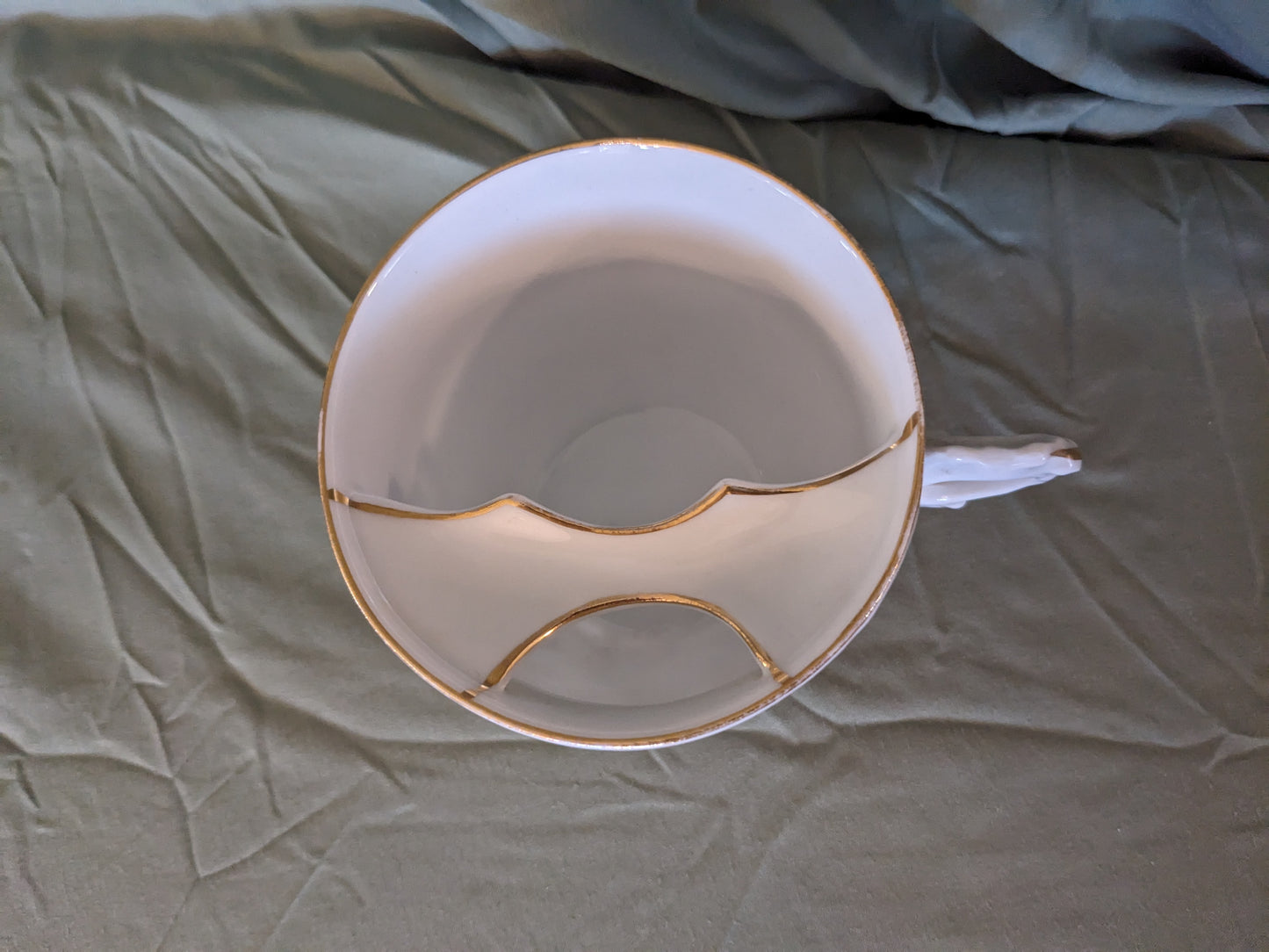 Moustache Mug with Yellow Flowers